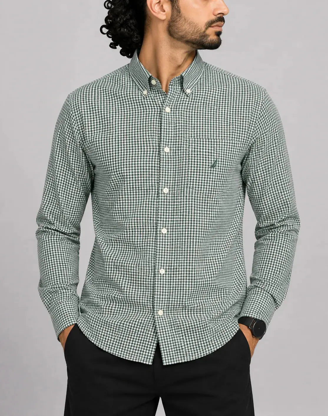 Nautica Men Cotton Green Shirt XL – Preloved Labels