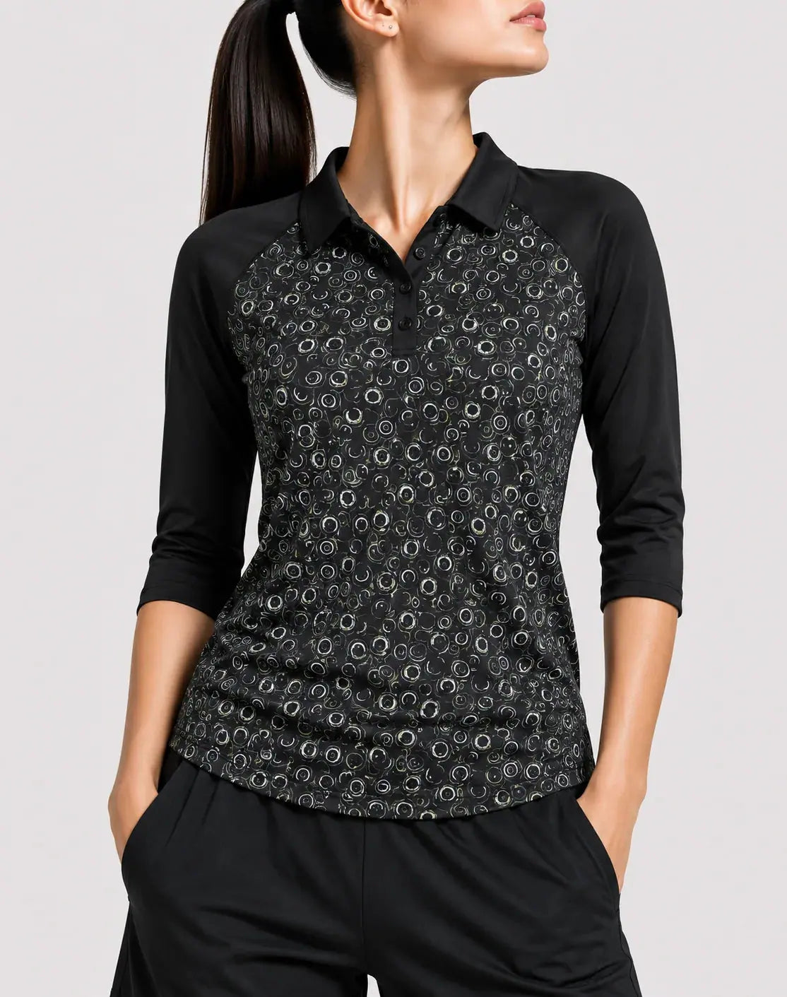 PGA Tour Women Sport Black Polo T Shirt XL – Preloved Labels