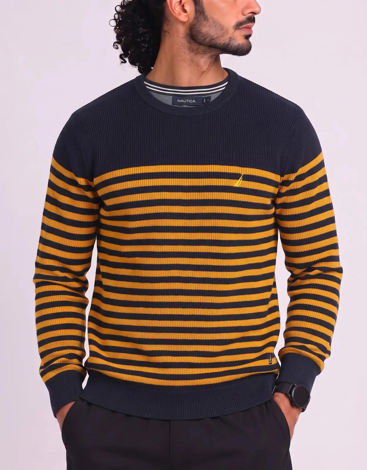 Nautica Men Cotton Fleece Yellow Sweater XL – Preloved Labels