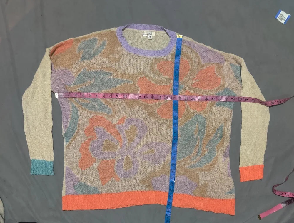 Easel Los Angeles Women Beige Floral Sweater M – Preloved Labels (view 4)