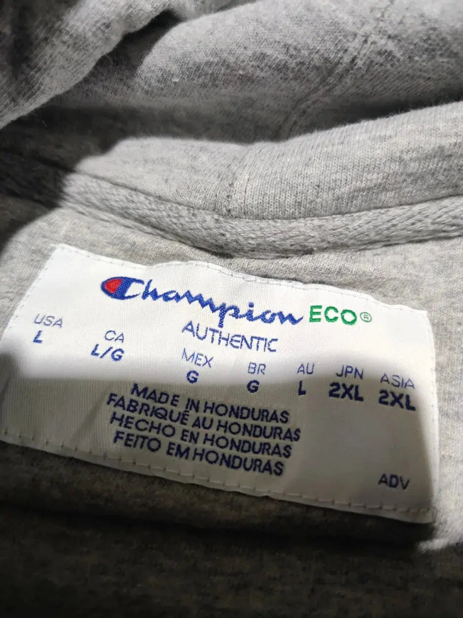 Champion Men Cotton Fleece Gray Zipper L – Preloved Labels (view 3)