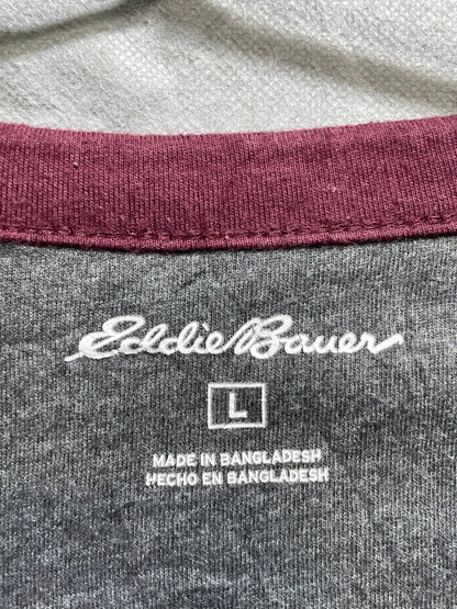 Eddie Bauer Maroon Cotton T Shirt For Men L - Preloved Labels