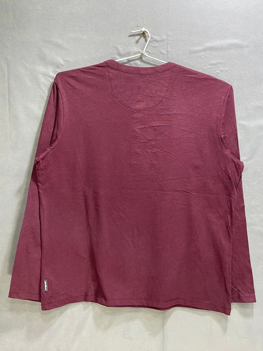 Eddie Bauer Maroon Cotton T Shirt For Men L - Preloved Labels