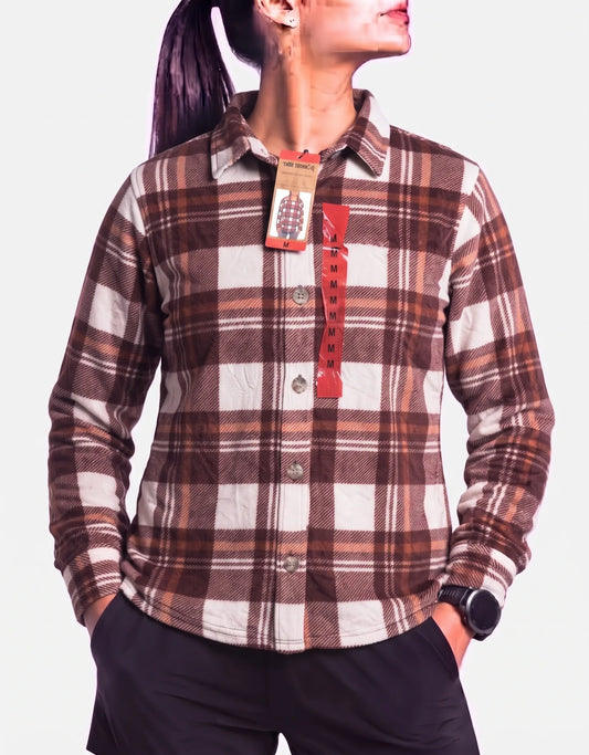 Eddie Bauer Women Brown Checkered Sweatshirt M – Preloved Labels
