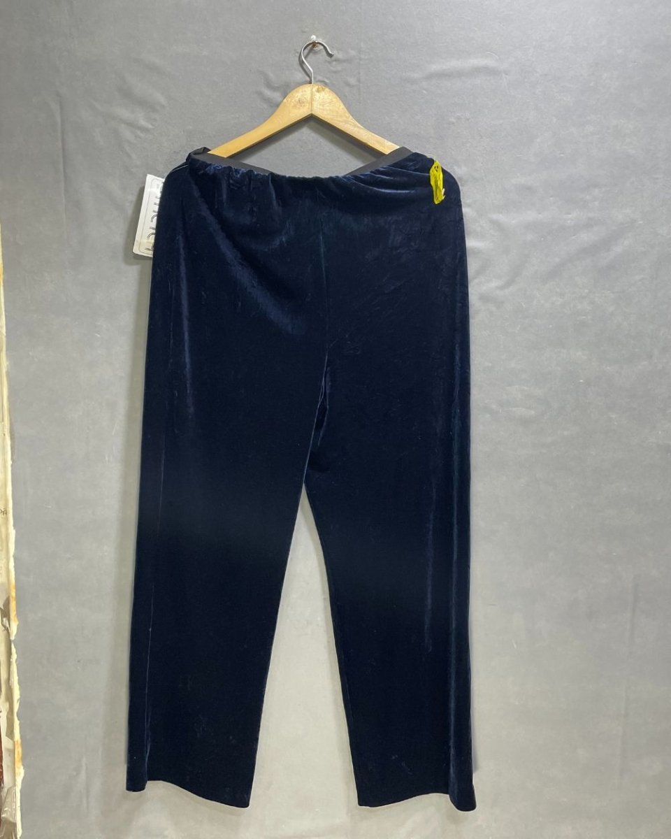 Ellen Figg Blue Velvet Stretch Gym tights For Women L - Preloved Labels