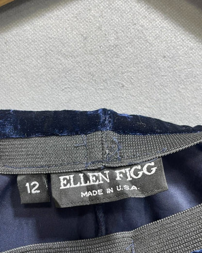 Ellen Figg Blue Velvet Stretch Gym tights For Women L - Preloved Labels