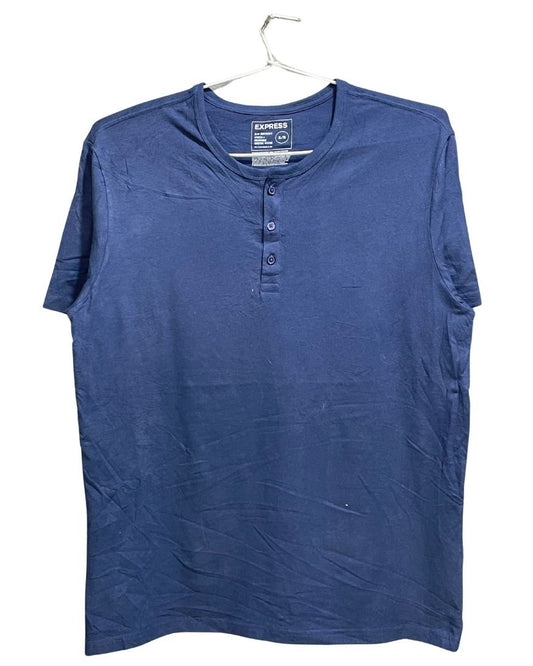 Express Blue Cotton T Shirt For Men XL - Preloved Labels