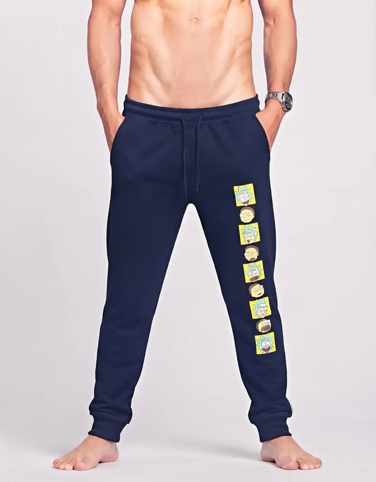 Rick And Morty Men Cotton Navy Winter Trousers S