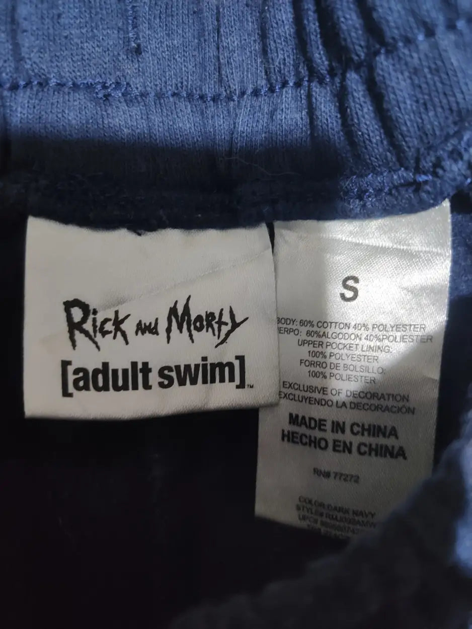 Rick And Morty Men Cotton Navy Winter Trousers S - additional view 2