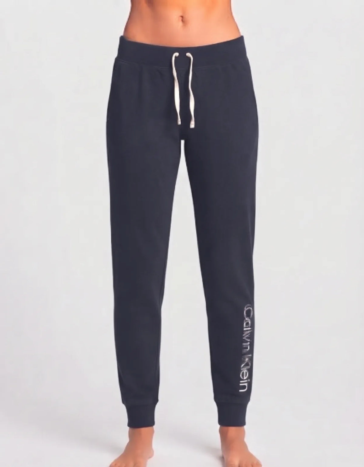 Calvin Klein Women Sports Polyester Navy Blue Trackpants L