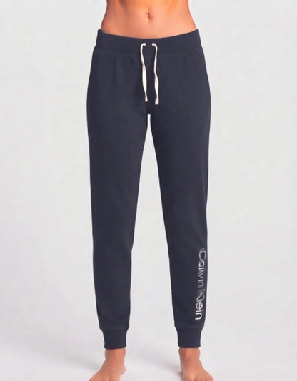 Calvin Klein Women Sports Polyester Navy Blue Trackpants L