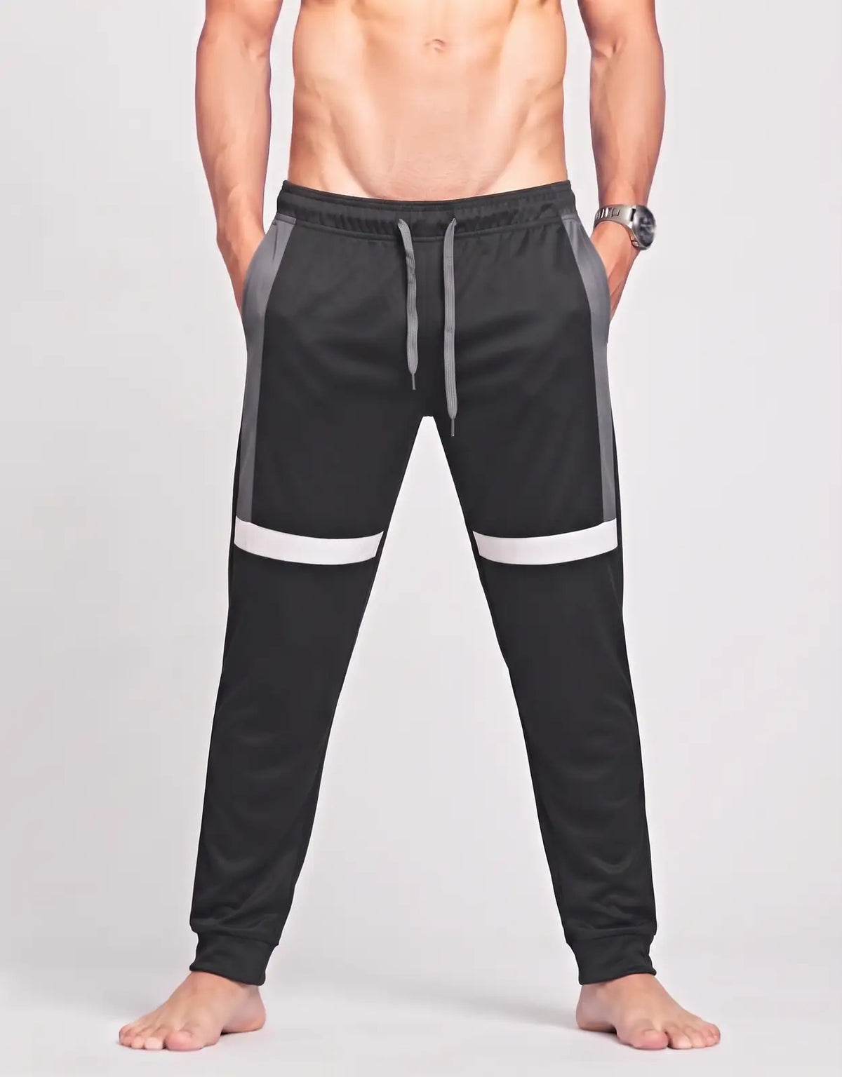 Athletic Works Men Sports Polyester Black Trackpants XL