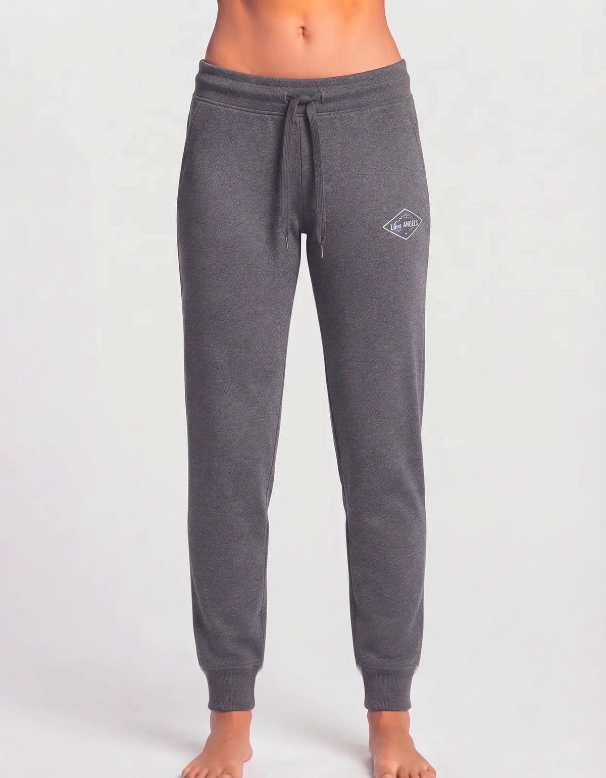 Adrene Women Polyester Dark Grey Winter Trousers M
