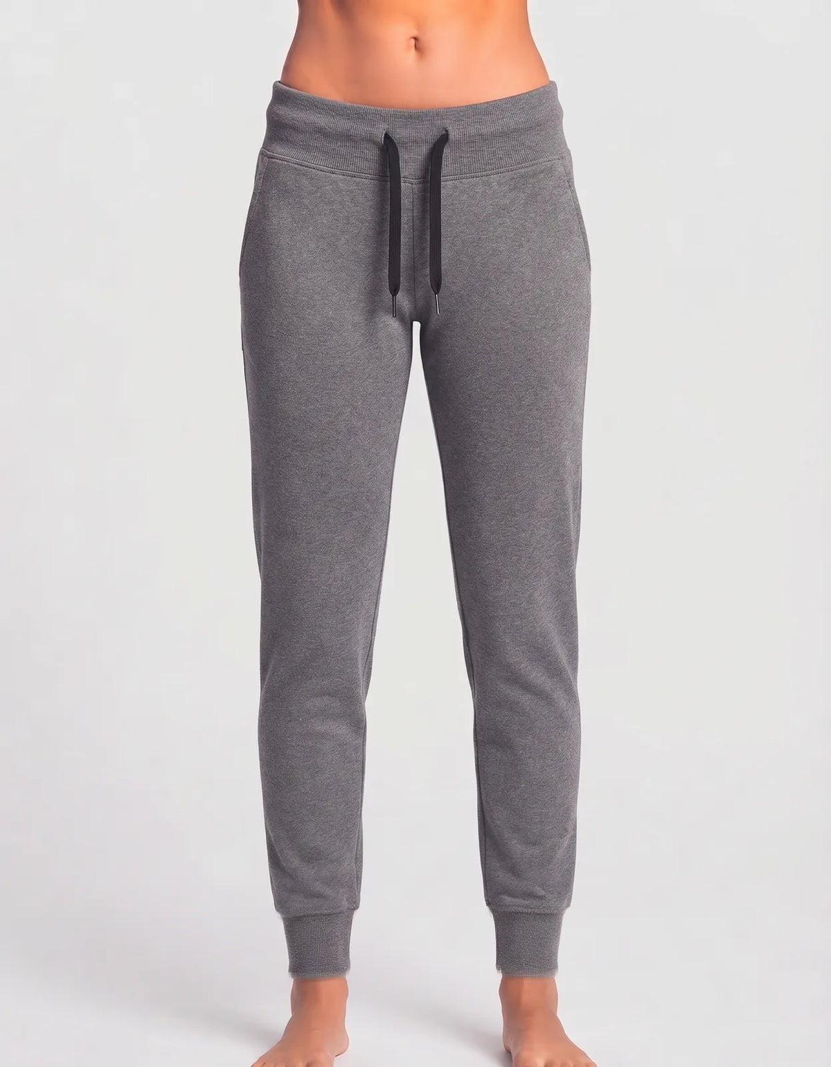 Calvin Klein Women Cotton Grey Black Winter Trousers M
