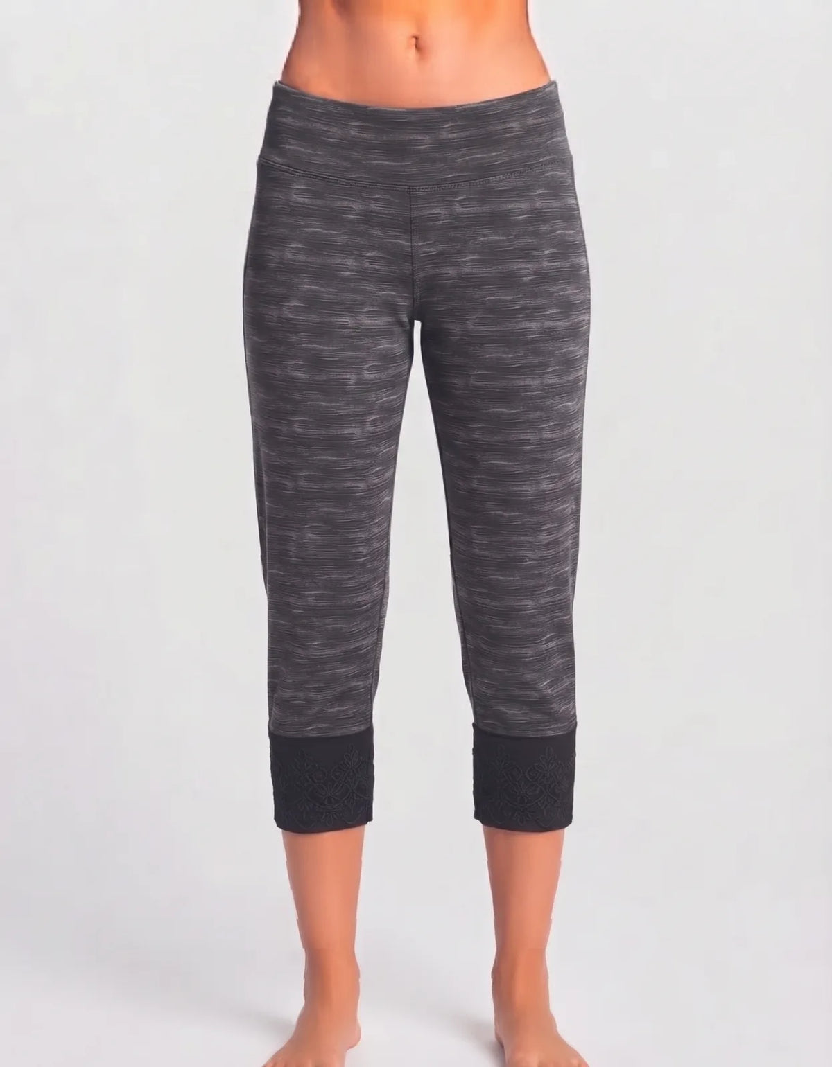Joe Fresh Women Sports Polyester Dark Grey Black Trackpants 3XL