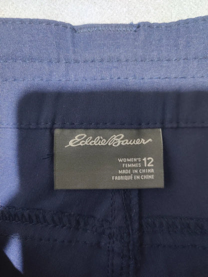 Eddie Bauer Women Sports Polyester Dark Blue Trackpants L - additional view 2