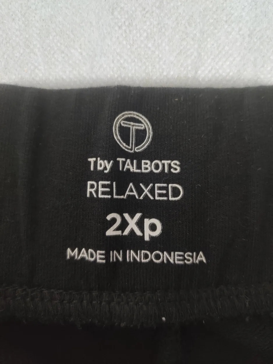 Talbots Women Sports Polyester Black Trackpants 2XL - additional view 2