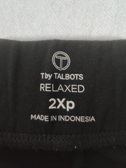 Talbots Women Sports Polyester Black Trackpants 2XL - additional view 2