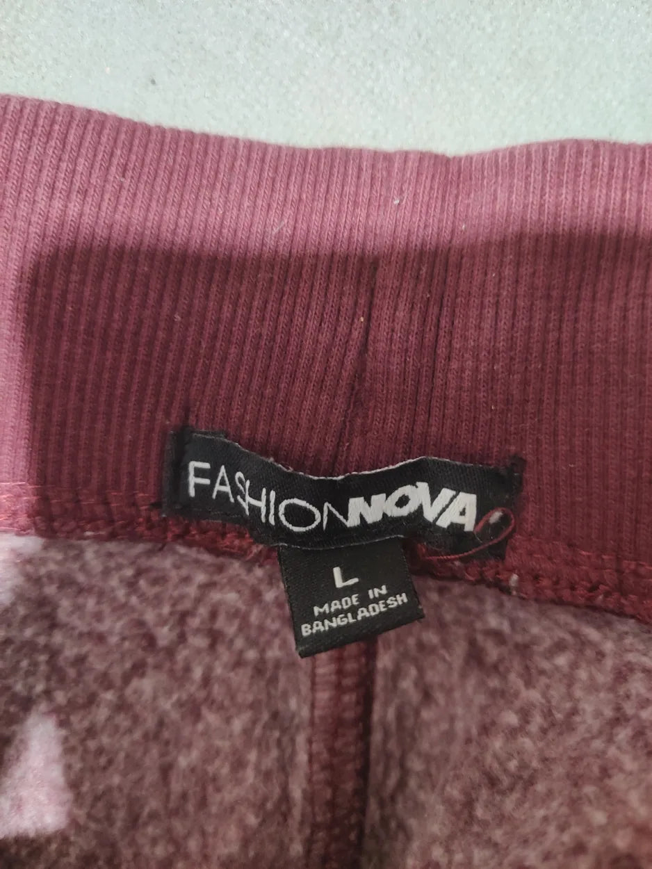 Fashion Nova Women Polyester Brown Winter Trousers L - additional view 2