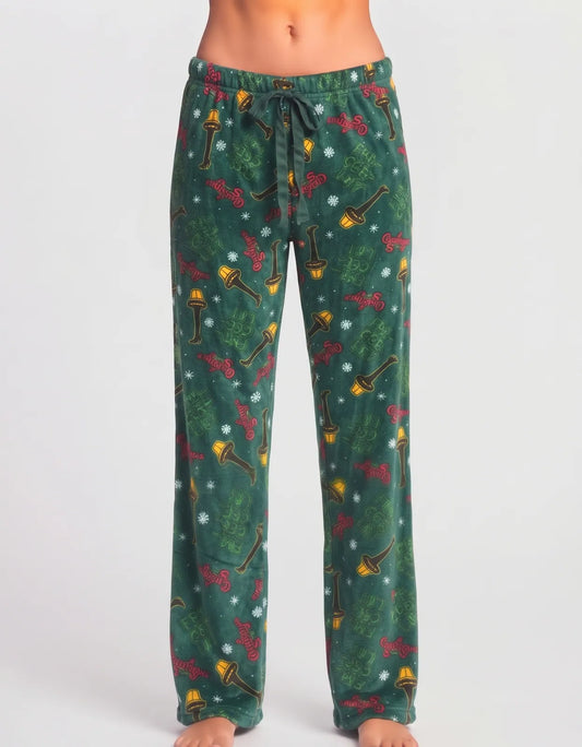 A Christmas Story Women Green Sport Trouser - Preloved Ladies Trousers Pakistan - Summer Polyester - Size 26 to 28
