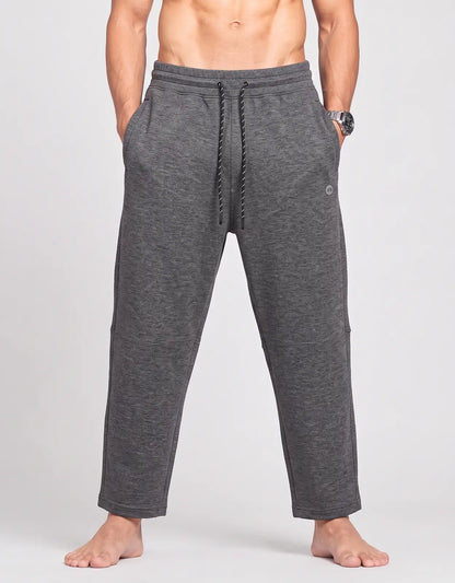 American Eagle Men Sports Polyester Charcoal Trackpants XS