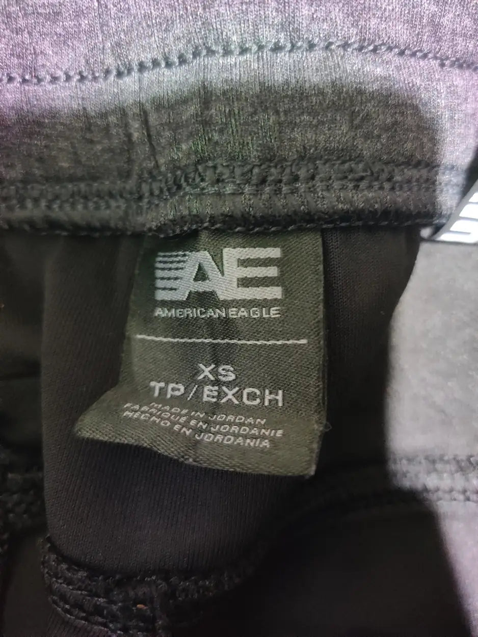 American Eagle Men Sports Polyester Charcoal Trackpants XS - additional view 2