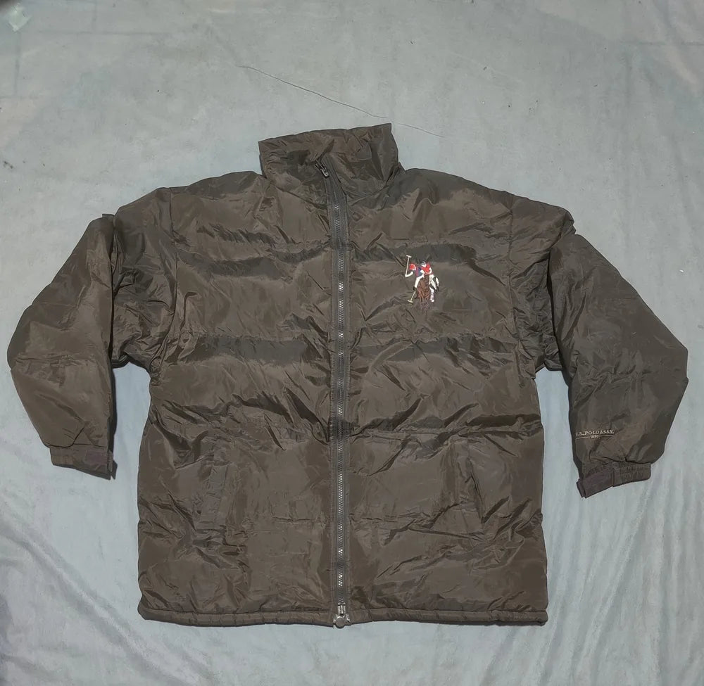 Polo U.S. Assn Men Polyester Olive Puffer Jacket XL - additional view 4