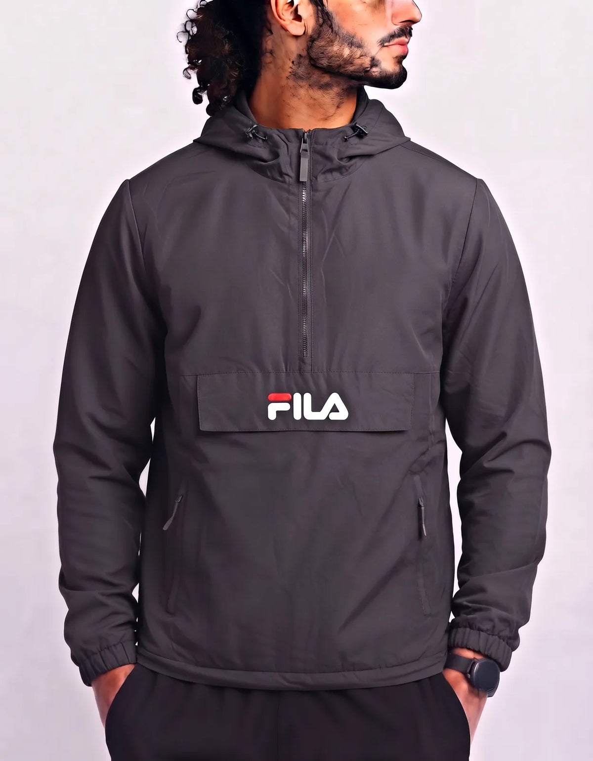 Fila Men Polyester Dark Grey Jacket M
