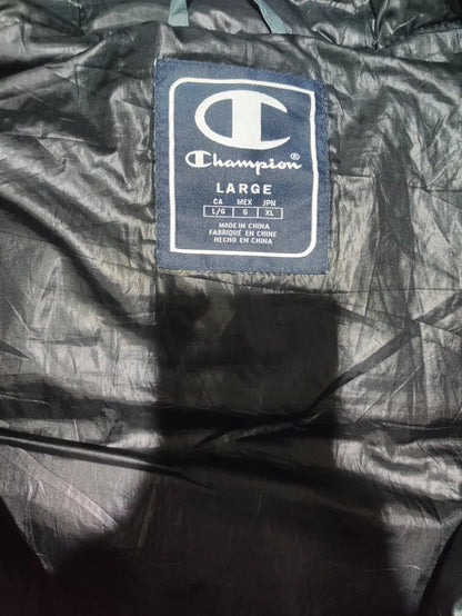 Champion Men Polyester Grey Black Puffer Jacket XL - additional view 2