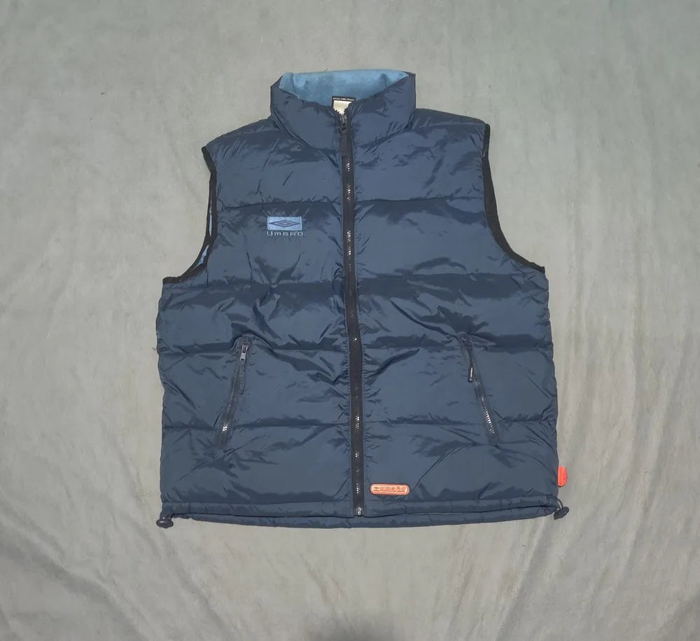 Umbro Men Polyester Navy Blue Puffer Vest Jacket L - additional view 3