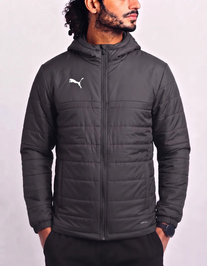Puma Men Polyester Dark Grey Puffer Jacket L