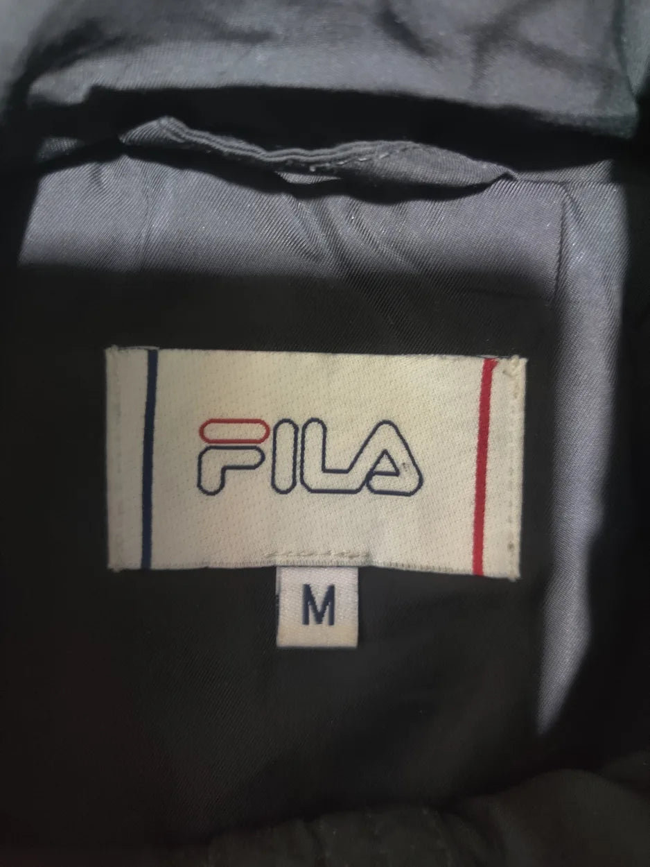 Fila Men Polyester Olive Dark Grey Puffer Jacket M - additional view 2