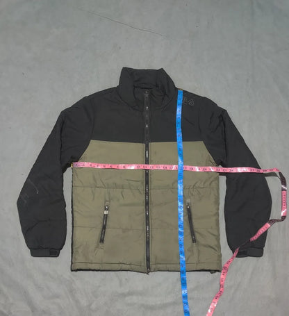 Fila Men Polyester Olive Dark Grey Puffer Jacket M - additional view 4