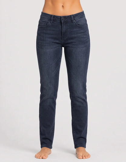 Zanadi Women Cotton Dark Blue Jeans M