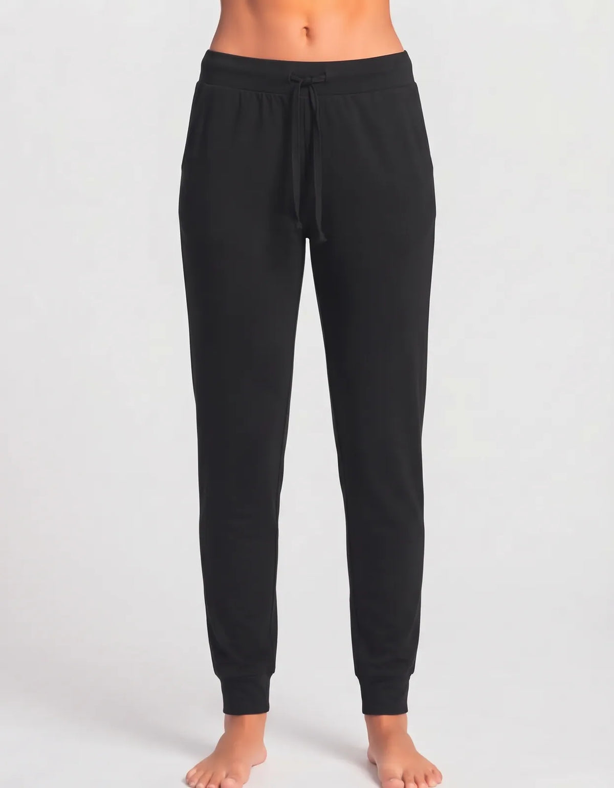 Ebb & Flow Women Black Sport Trouser - Preloved Ladies Trousers Pakistan - Summer Polyester - Size 30 to 32