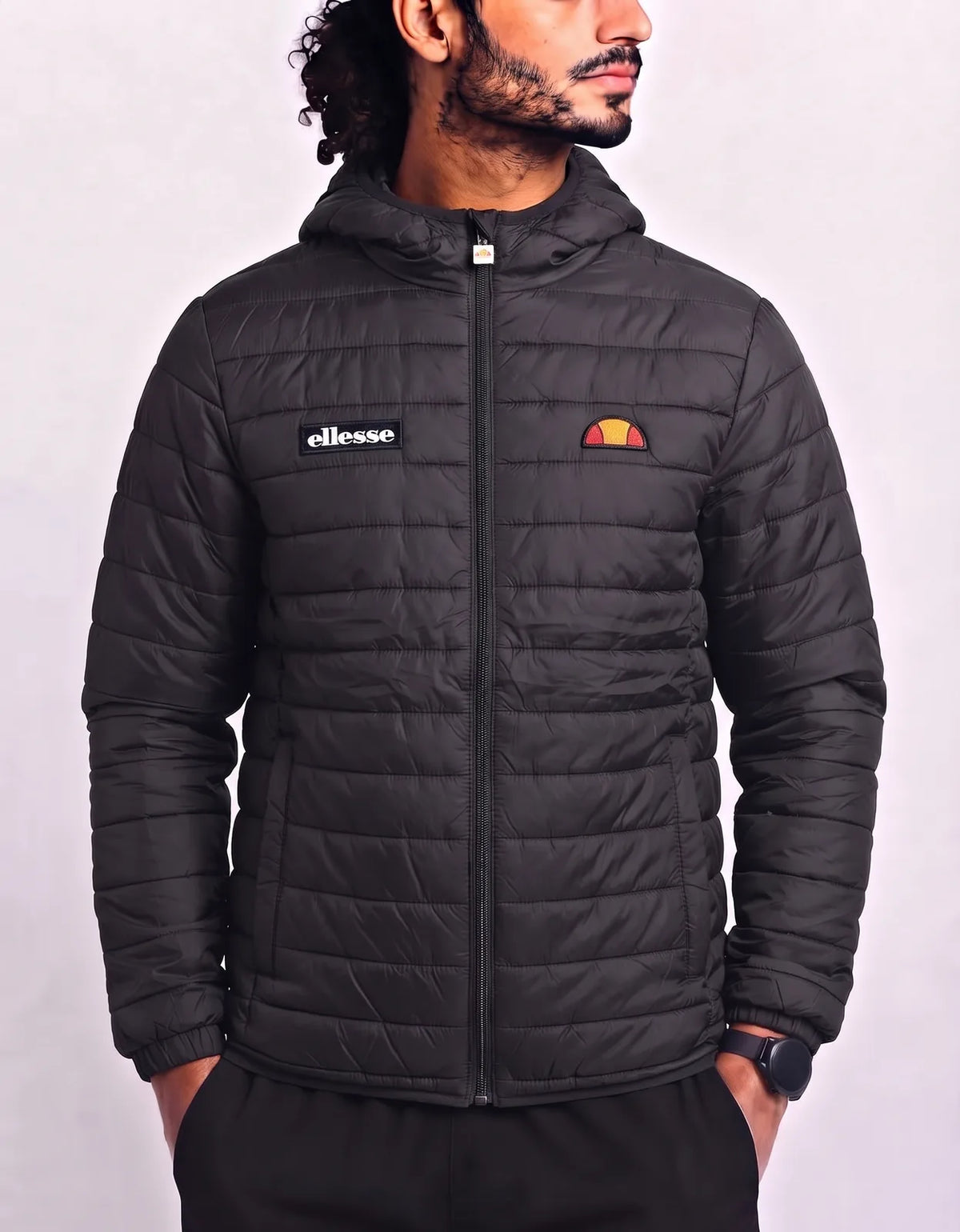 Ellesse Men Polyester Black Puffer Jacket S