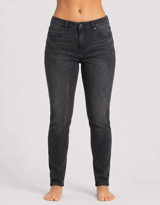 Time And Tru Women Cotton Dark Gray Jeans M