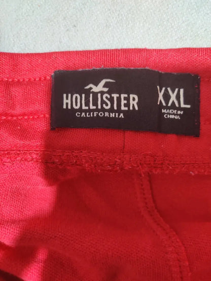 Hollister Men Cotton Red Trousers 2XL - additional view 2