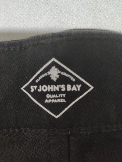 St John's Bay Women Cotton Black Jeans XL - additional view 2