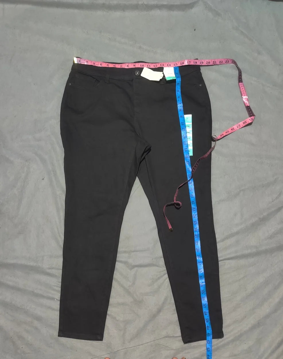 St John's Bay Women Cotton Black Jeans XL - additional view 4