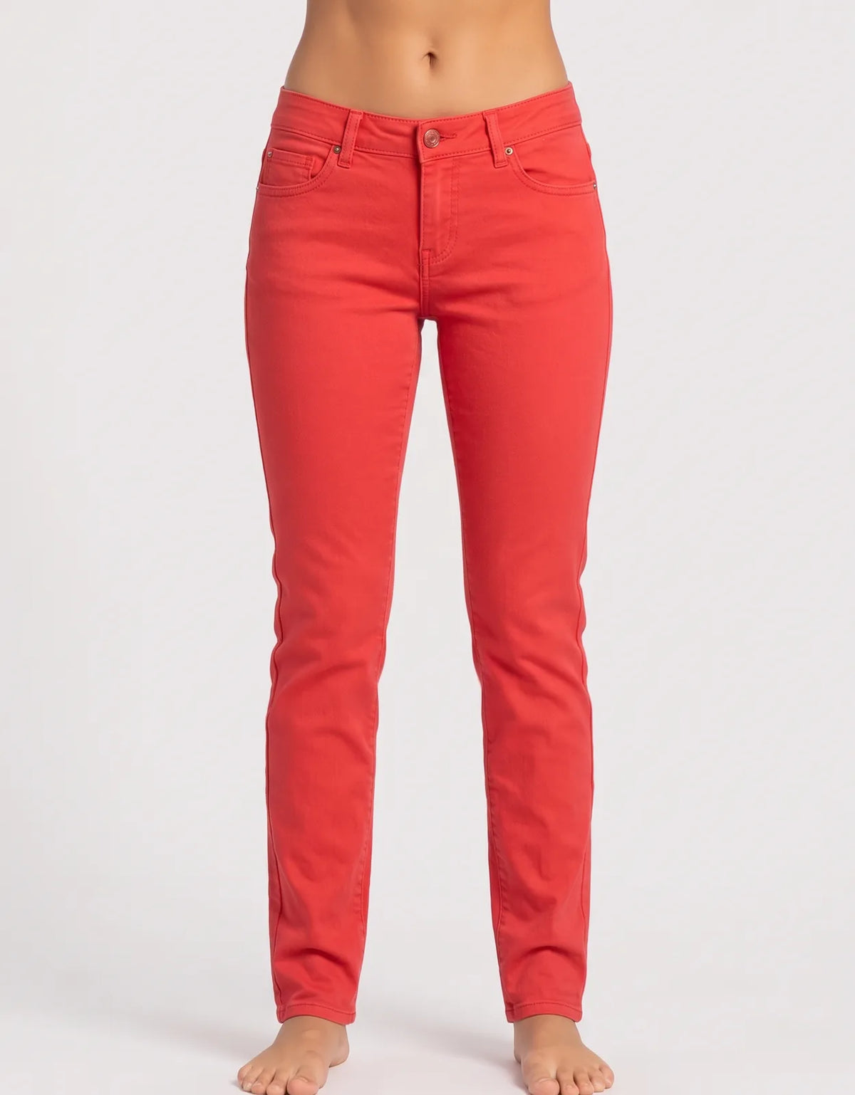 Mj Designer Paris Women Cotton Red Jeans M