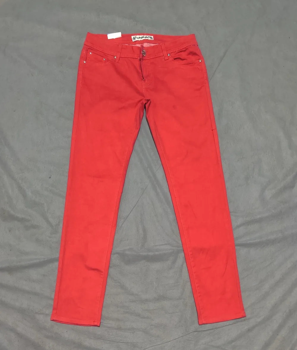 Mj Designer Paris Women Cotton Red Jeans M - additional view 3