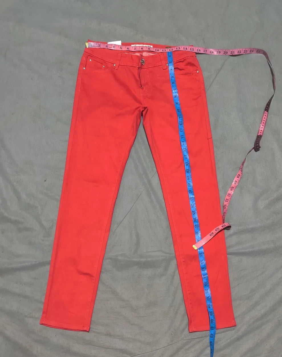 Mj Designer Paris Women Cotton Red Jeans M - additional view 4