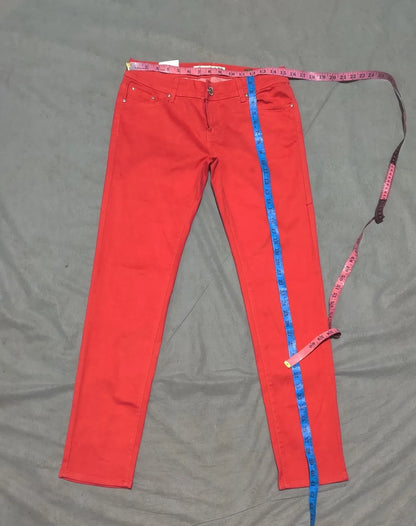 Mj Designer Paris Women Cotton Red Jeans M - additional view 4