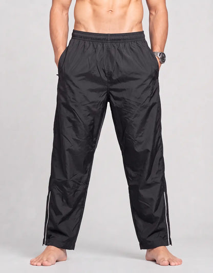 33 Ft Men Sports Polyester Black Trackpants XL