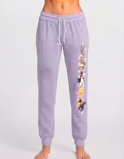 Looney Tunes Women Purple Sport Winter Trouser - Preloved Ladies Trousers Pakistan - Summer Polyester - Size 34 to 36