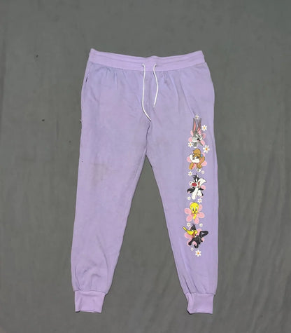 Looney Tunes Women Purple Sport Winter Trouser - Preloved Ladies Trousers Pakistan - Summer Polyester - Size 34 to 36 - Photo 3