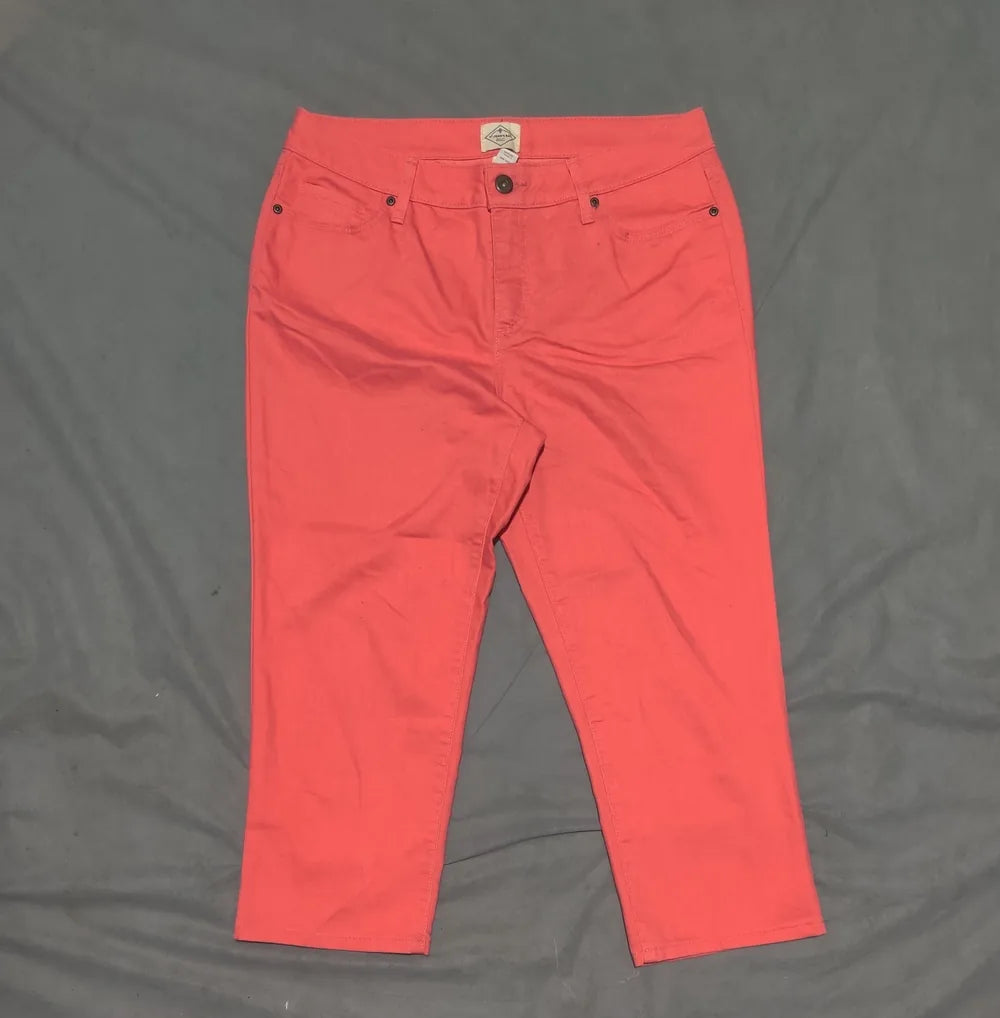St John's Bay Women Cotton Pink Jeans L - additional view 3
