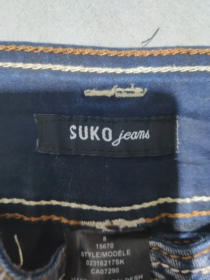 Suko Women Cotton Dark Blue Jeans M - additional view 2