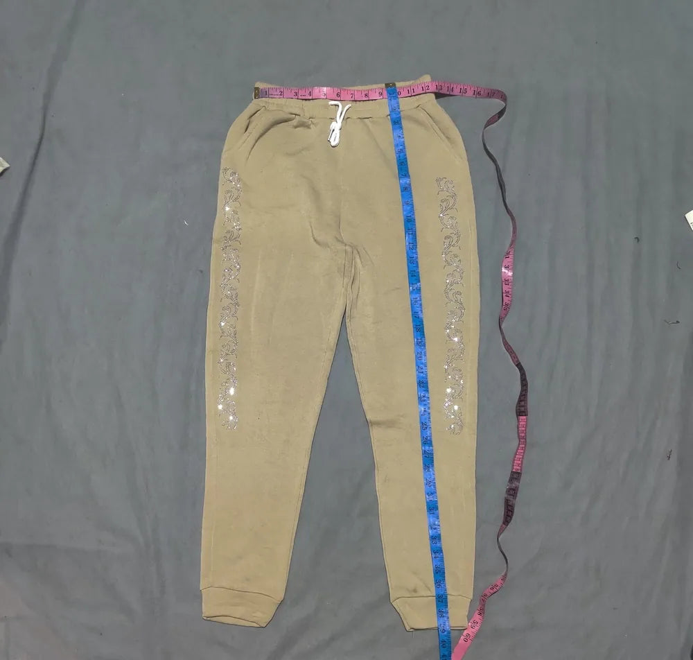 Chemin De Moda Women Beige Sport Winter Trouser - Preloved Ladies Trousers Pakistan - Winter Polyester - Size 24 to 26 - Photo 4
